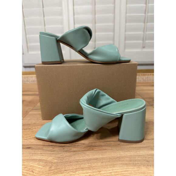 Marc Fisher Women's Kari High Heel Sandals Size 7.5 NWOB Faux Leather Slip Ons - Picture 8 of 12